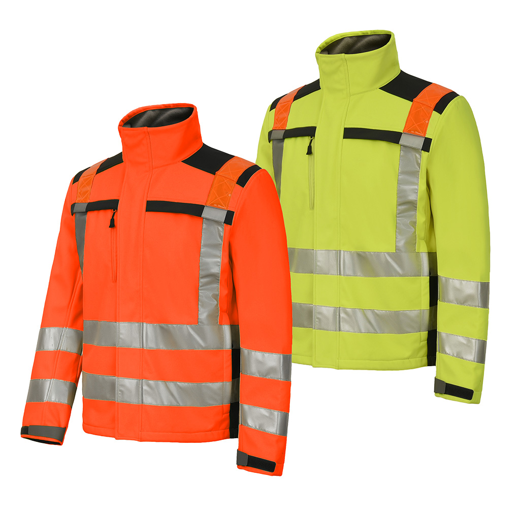 PREMIUM AMBER HIVIS SOFT SHELL FLEECE Eurox Workwear PPE and Safety Solutions