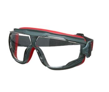 3M GOGGLE GEAR SAFETY GOGGLES BLACK/RED FRAME