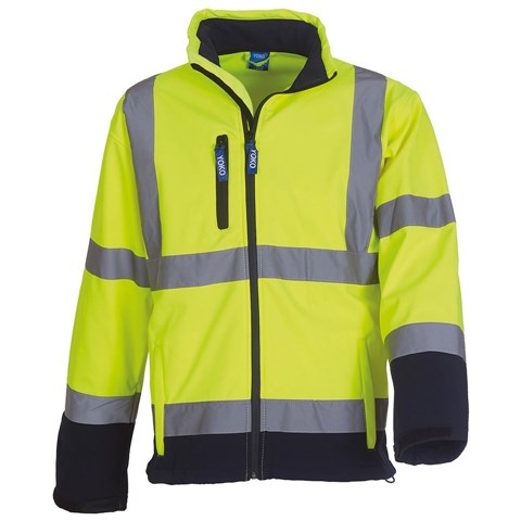 HVK09 HI VIS TWO TONE SOFTSHELL