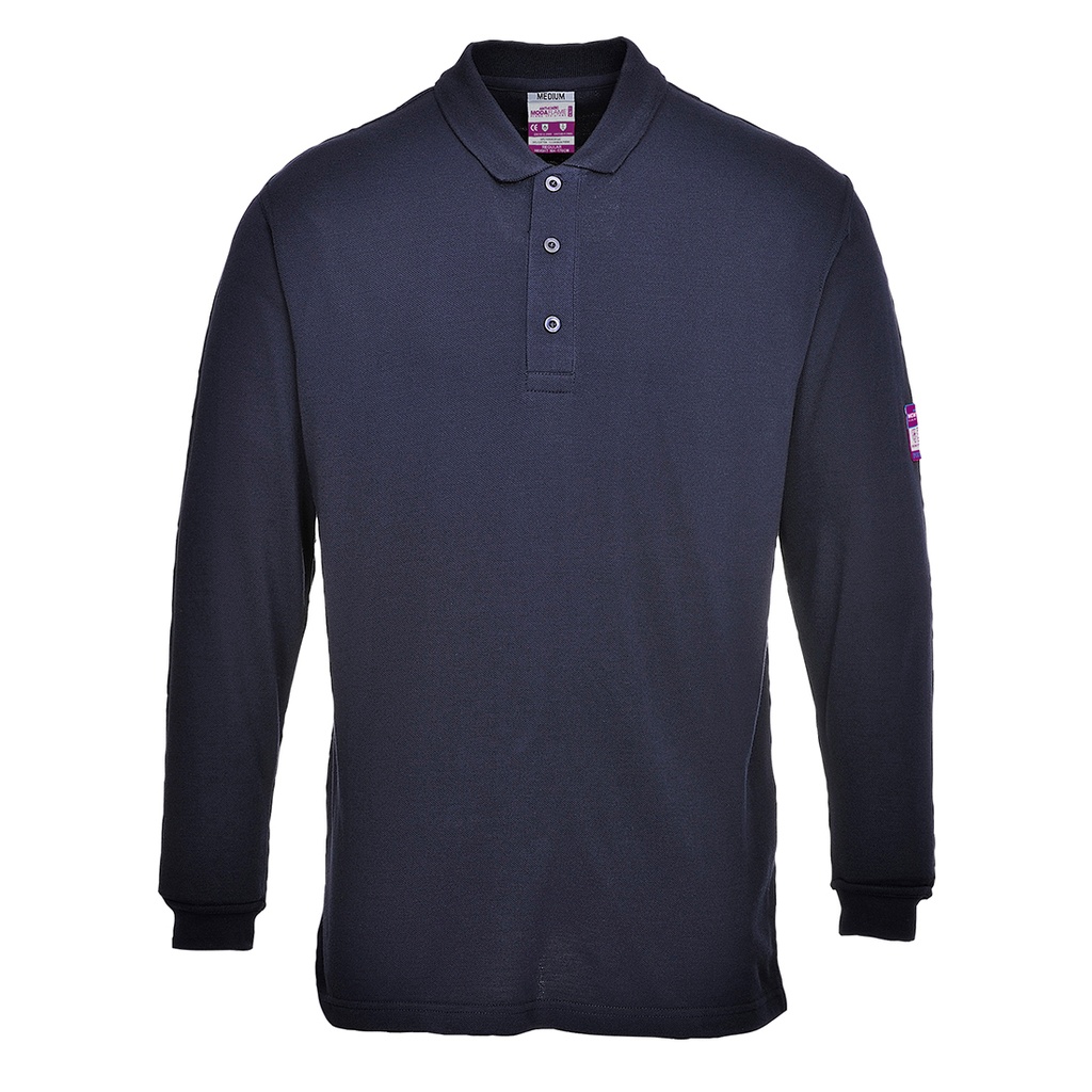 FR10 FLAME RESISTANT ANTI-STATIC LONG SLEEVE POLO SHIRT