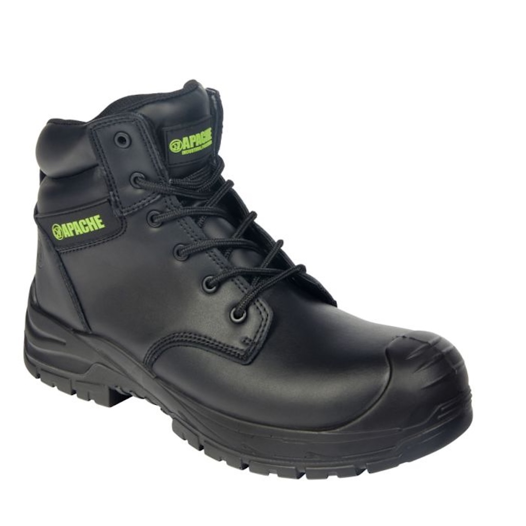EDMONTON BLACK RECYCLED LEATHER SAFETY BOOT S7L