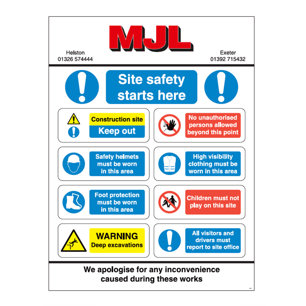 MJL SITE SAFETY SIGN FFS 37- 900 X 1200MM