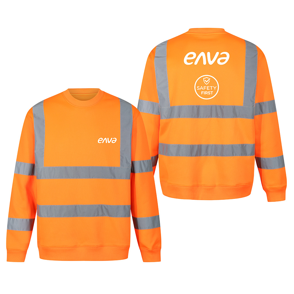 AQUA HI-VIS CREW NECK SWEATSHIRT