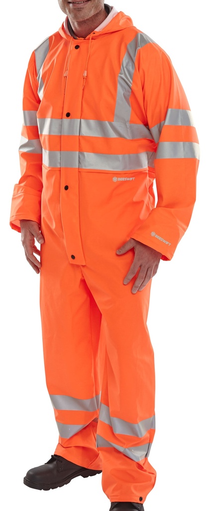 HI-VIS PU BREATHABLE COVERALL ORANGE