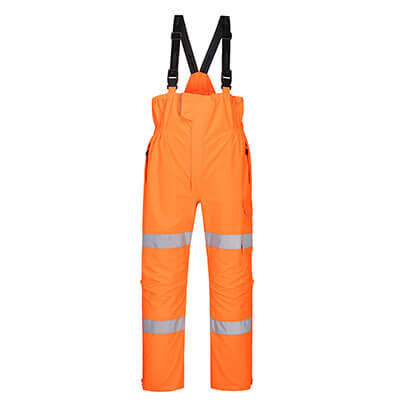 HI-VIS EXTREME RAIN BIB AND BRACE ORANGE