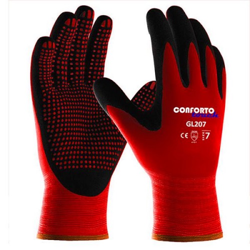 CONFORTO- touch NITRILE FOAM DOTTED GLOVES