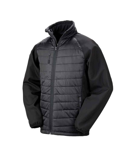 [JK497] RS237 RESULT GENUINE RECYCLED BLACK COMPASS PADDED JACKET
