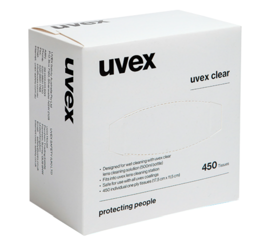 [AC089] UVEX CLEANING TISSUES 9971002 (PACK OF 450 TISSUES)