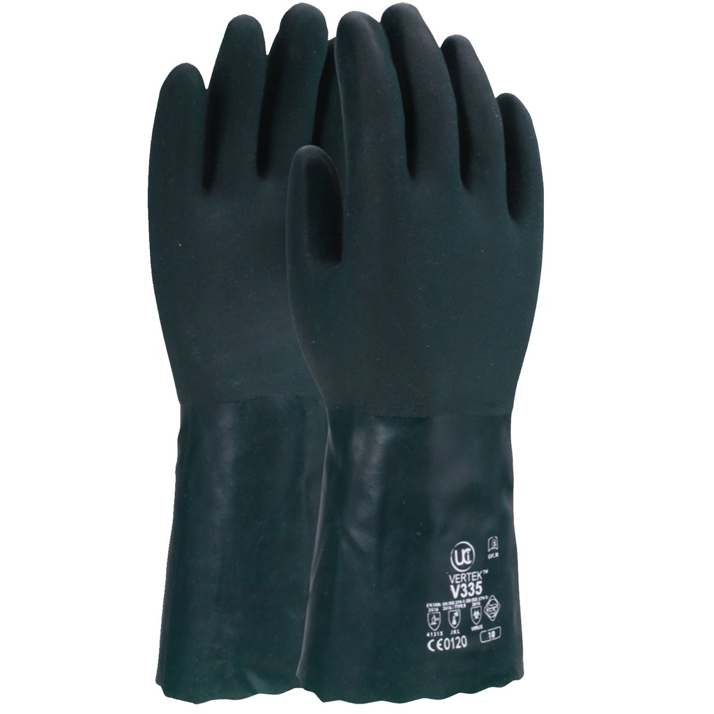 V335T HEAVYWEIGHT DOUBLE DIP CHEMICAL PVC GAUNTLET 14