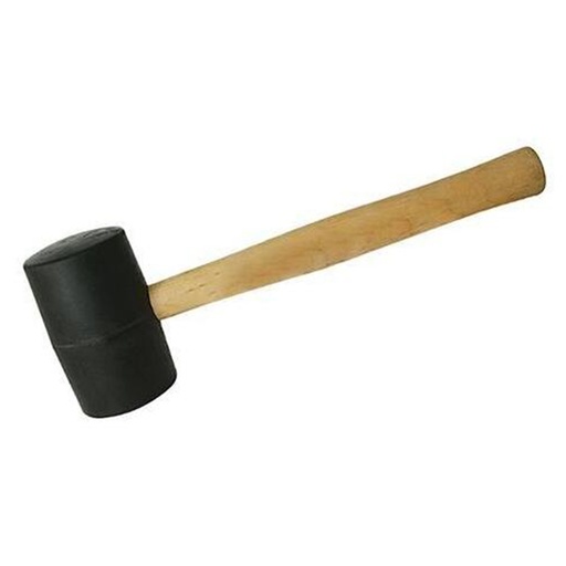 [AC624] 24OZ MALLET BLACK RUBBER HEAD AND WOODEN HANDLE