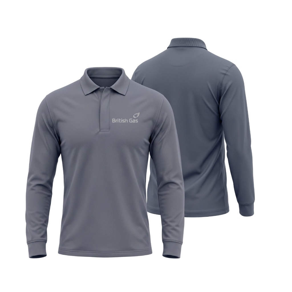 MALE L/SLEEVE POLYCOTTON POLOSHIRT