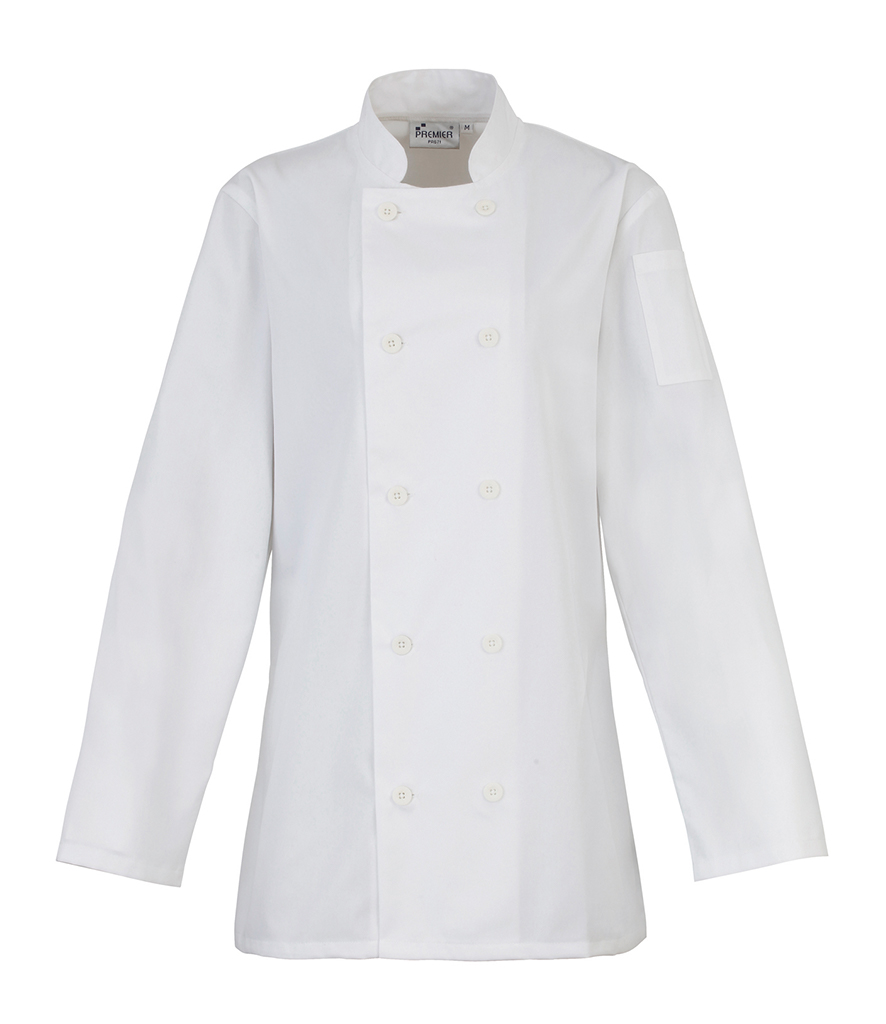 PR671-PREMIER LADIES LONG SLEEVE CHEF'S JACKET