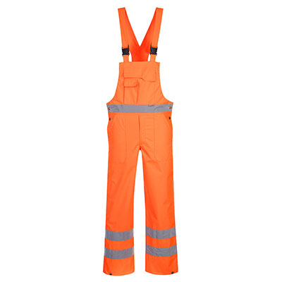 [BS167] S388 W/P HI VIS BIB & BRACE UNLINED