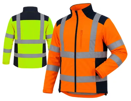 [FJ075] HI VIS SOFT SHELL FLEECE JACKET
