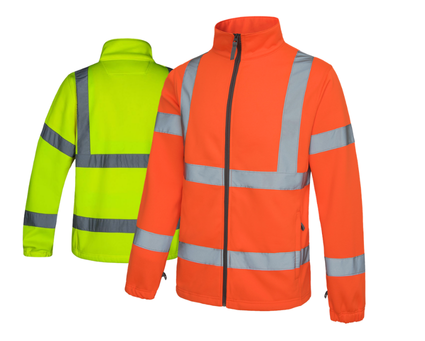 [FJ077] AQUA FULL ZIP HI VIS FLEECE