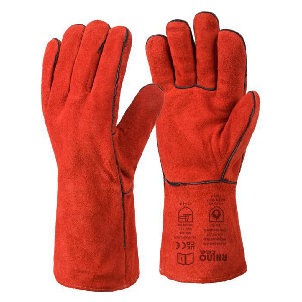 [GL016] RHINOtec SUPERIOR HEAVY DUTY RED WELDERS GAUNTLET