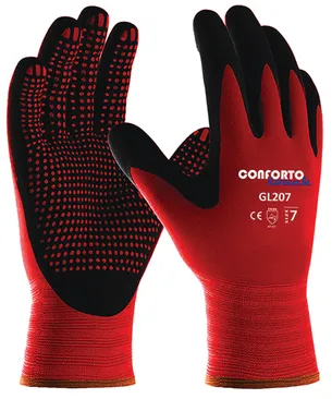 [GL207] CONFORTO- touch NITRILE FOAM DOTTED GLOVES