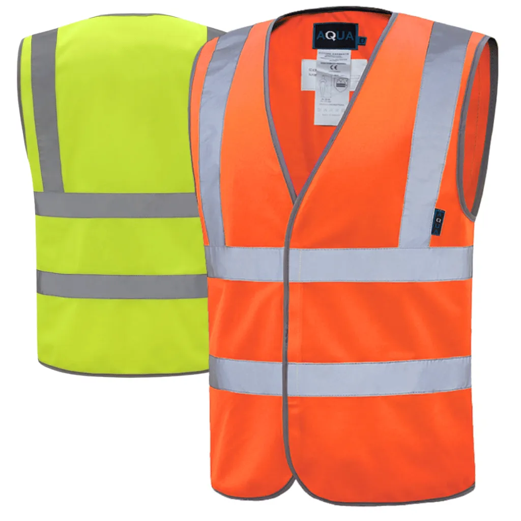 [WC002] AQUA HI VIS  WAISTCOAT
